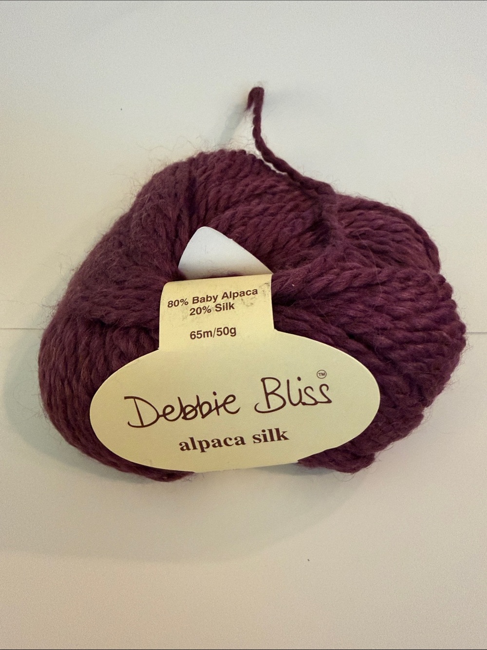 Debbie Bliss Alpaca Silk Yarn - Plum color 25012 - NWT 15 skeins